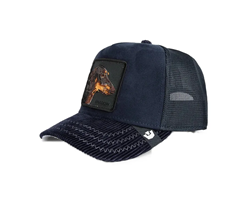 BASEBALL CAP SHADOW REMIX IN VELLUTO NAVY